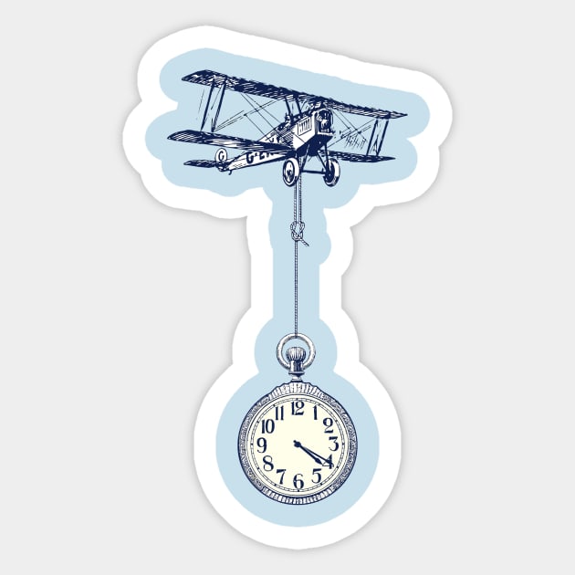 Time Flies Sticker by camojeda89@gmail.com